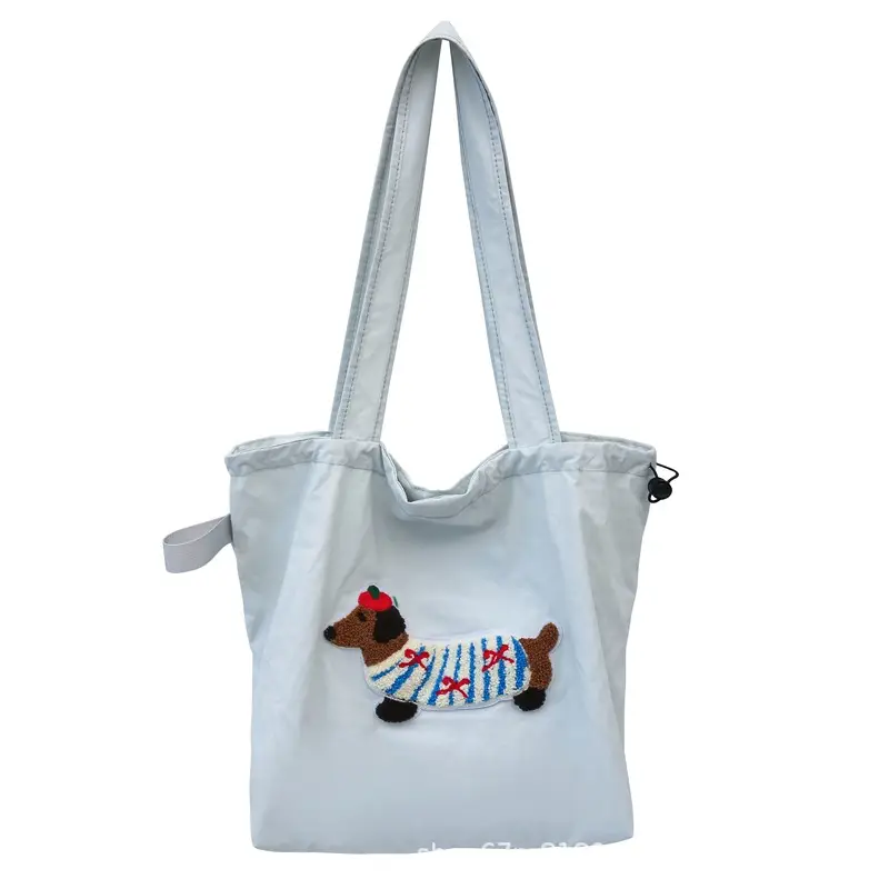 Women Canvas Shoulder Bag Black White 2025 Spring - Image 3