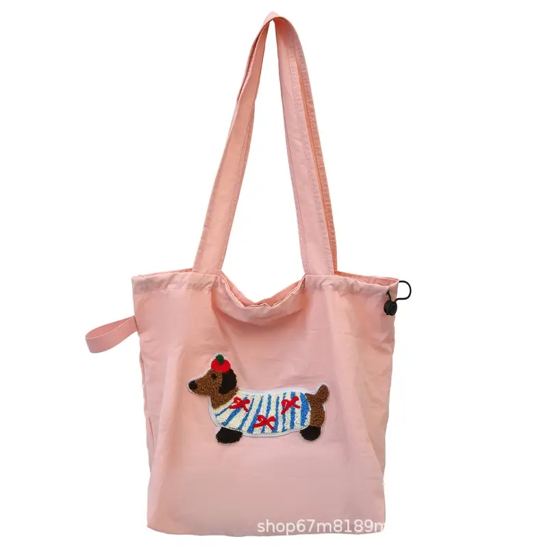 Women Canvas Shoulder Bag Black White 2025 Spring - Image 4