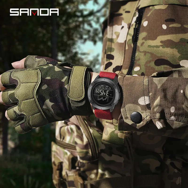 Sanda Black Digital Men's Wrist Watch 15:53 - Image 14