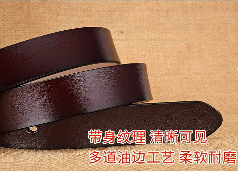 Women's Retro Leather Belt with Silver Buckle — feature 12