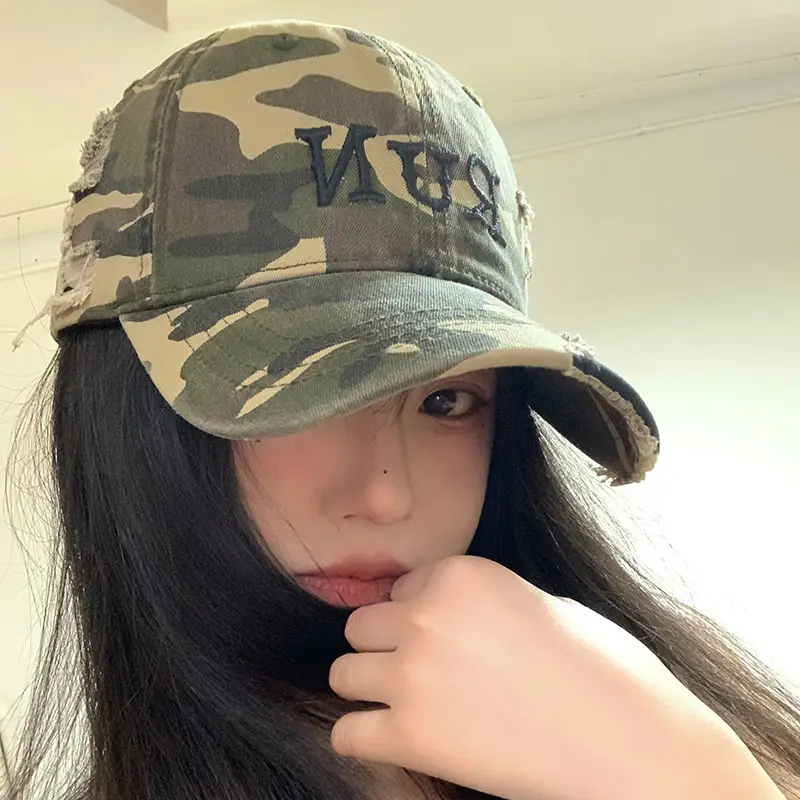 Women Camo Cap with "NANA" Embroidery 2025 Spring Summer