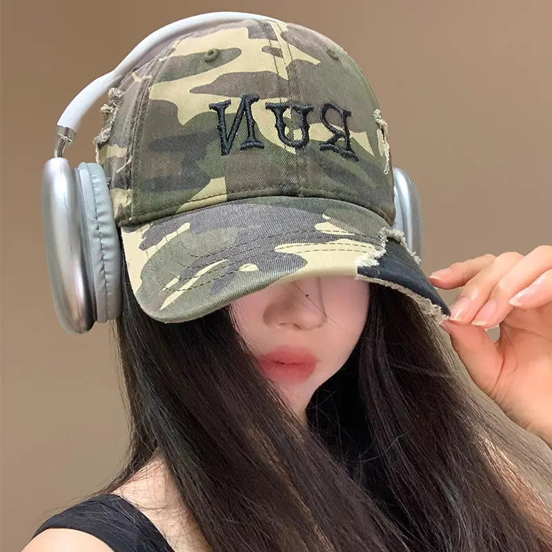 Women Camo Cap with "NANA" Embroidery 2025 Spring Summer
