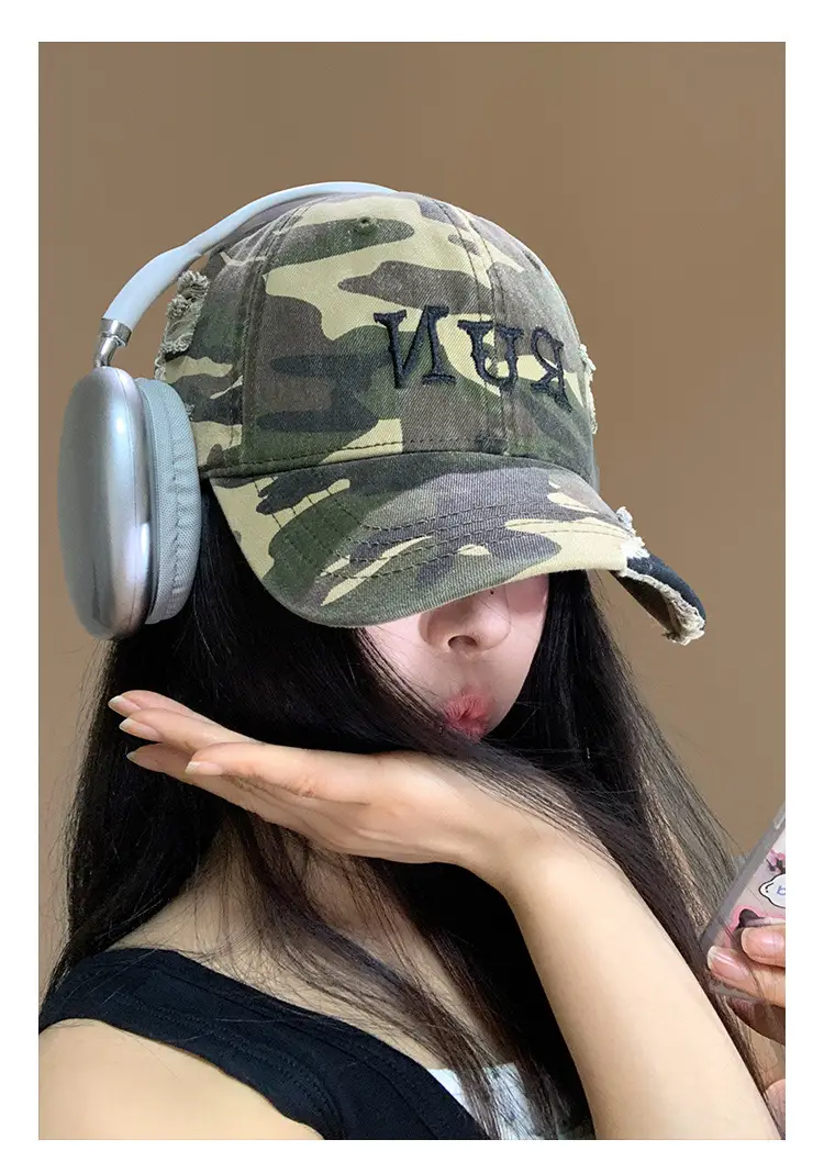 Women Camo Cap with "NANA" Embroidery 2025 Spring Summer — feature 6