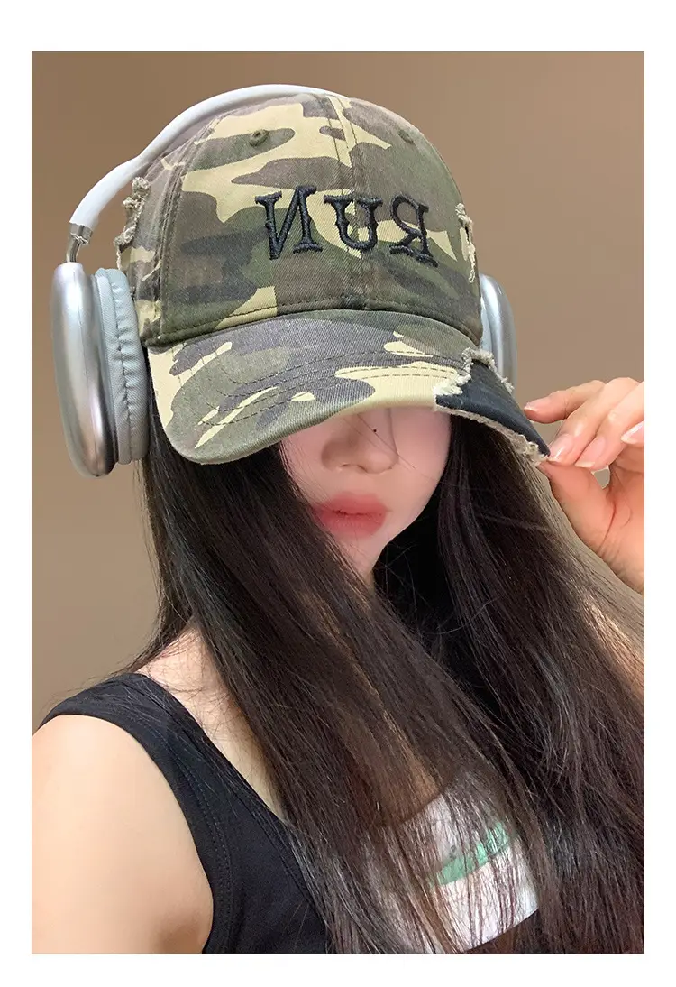 Women Camo Cap with "NANA" Embroidery 2025 Spring Summer — feature 8