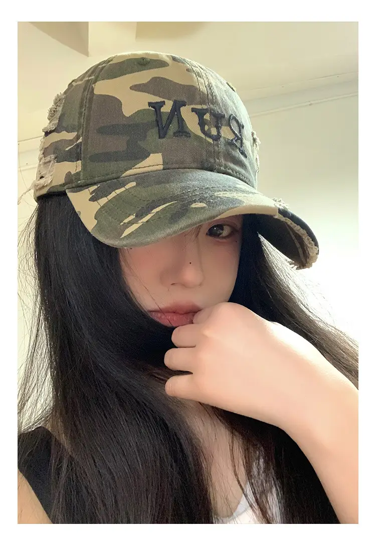 Women Camo Cap with "NANA" Embroidery 2025 Spring Summer — feature 9