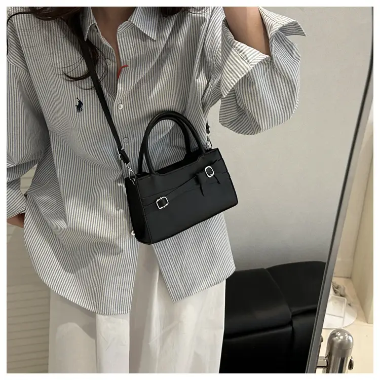Brown Textured Bow Shoulder Bag for Women — feature 19