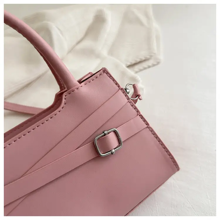 Brown Textured Bow Shoulder Bag for Women — feature 6