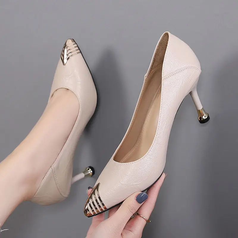 French Style Women's Beige Stiletto Heels 2026 - Image 3