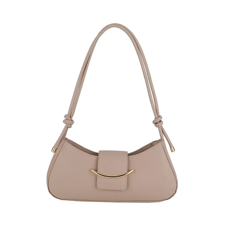 Women's Beige One-shoulder Underarm Bag 2025 Spring Summer