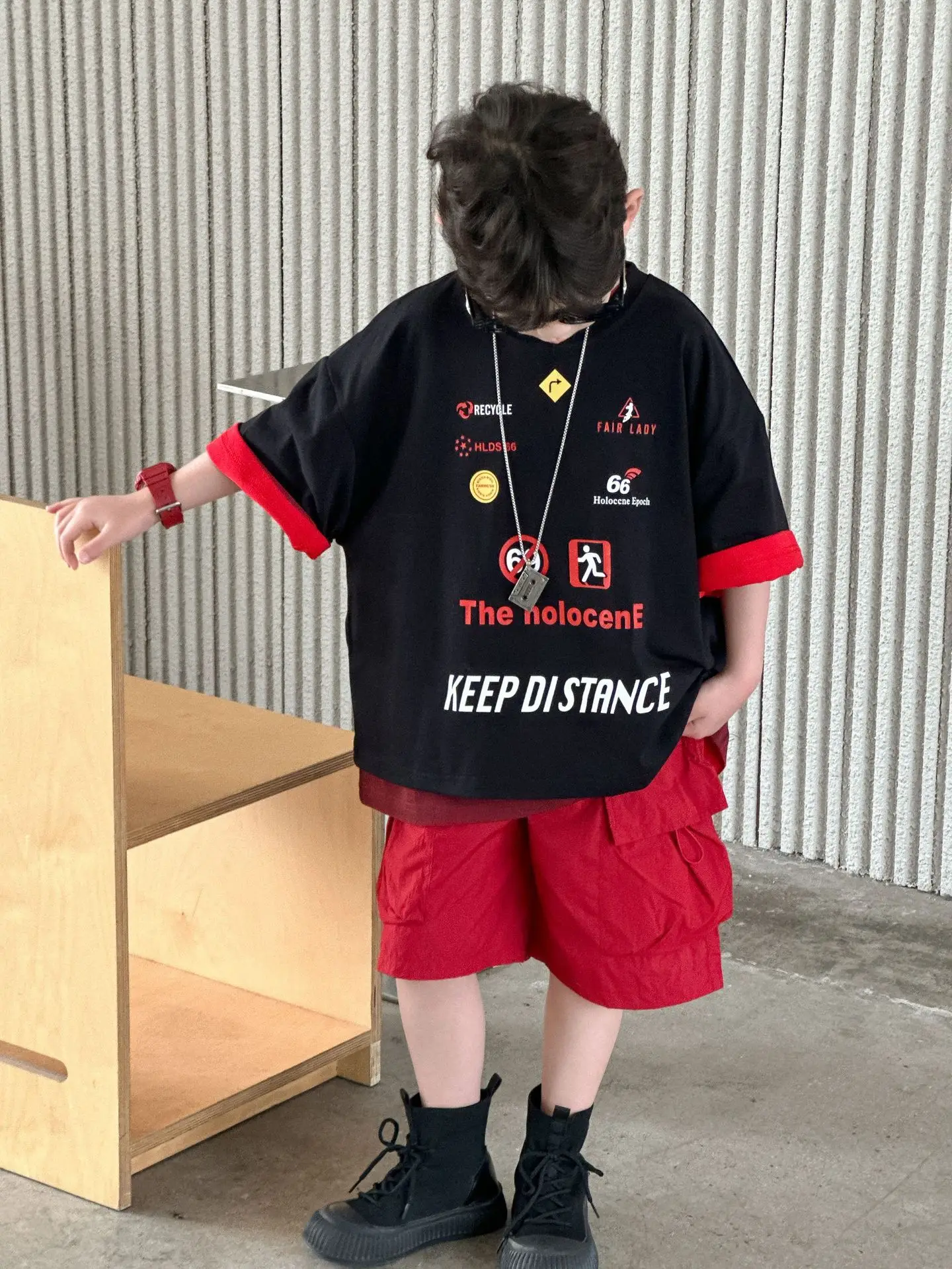 Boys Black Red T-Shirt Short Sleeve 2025 Cool Kids Wear - Image 6