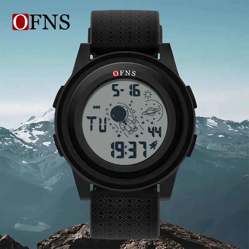 Ofns Digital Waterproof Sports Watch with Luminous Display