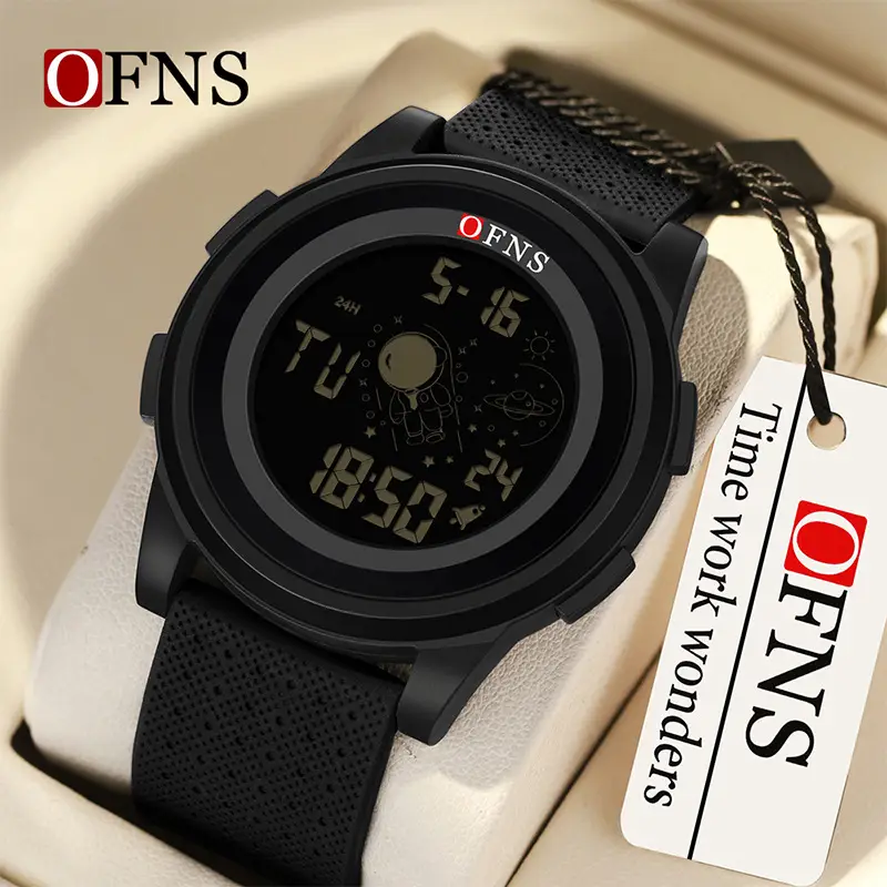 Ofns Digital Waterproof Sports Watch with Luminous Display