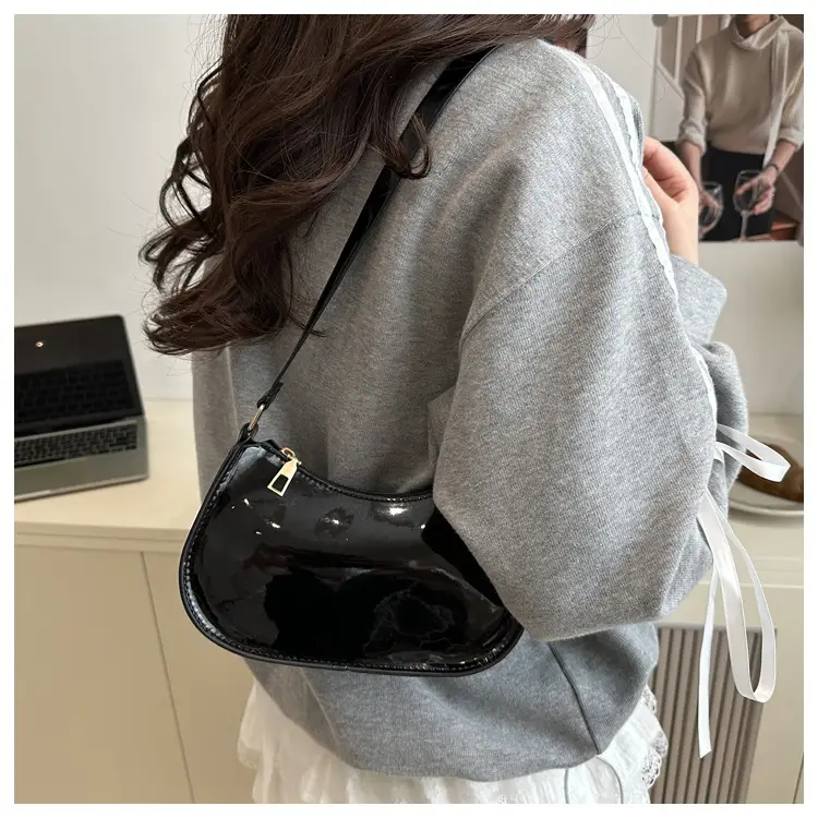 Glossy Orange Shoulder Bag for Women 2025 Spring New — feature 15