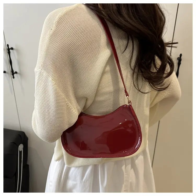 Glossy Orange Shoulder Bag for Women 2025 Spring New — feature 18