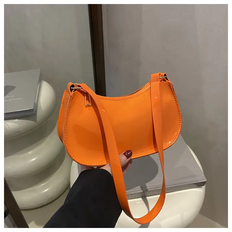 Glossy Orange Shoulder Bag for Women 2025 Spring New — feature 20