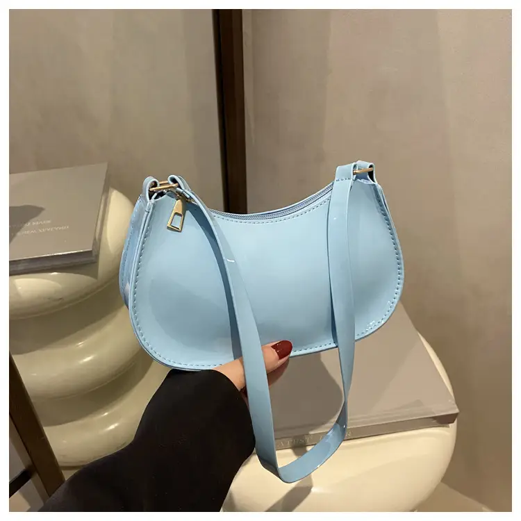 Glossy Orange Shoulder Bag for Women 2025 Spring New — feature 23