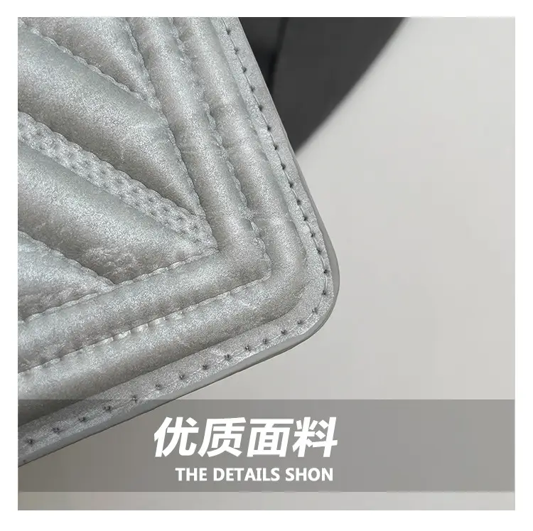 2025 Spring White Quilted Crossbody Bag with Gold Chain — feature 6