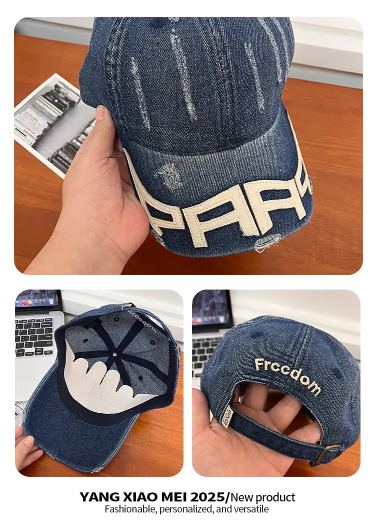 Vintage Denim Baseball Cap for Men Women New Style — feature 5