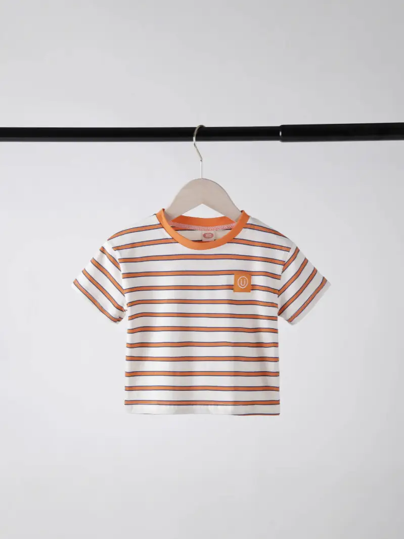 Kids Cotton Striped T-Shirt Short Sleeve Summer - Image 5