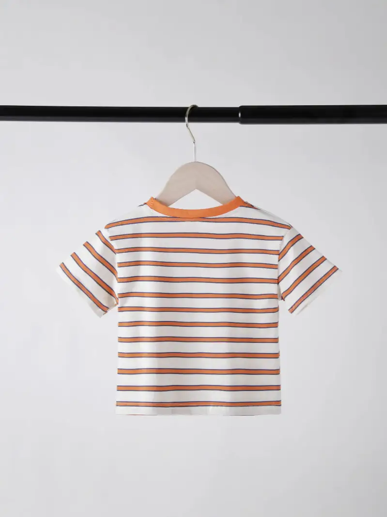 Kids Cotton Striped T-Shirt Short Sleeve Summer - Image 7