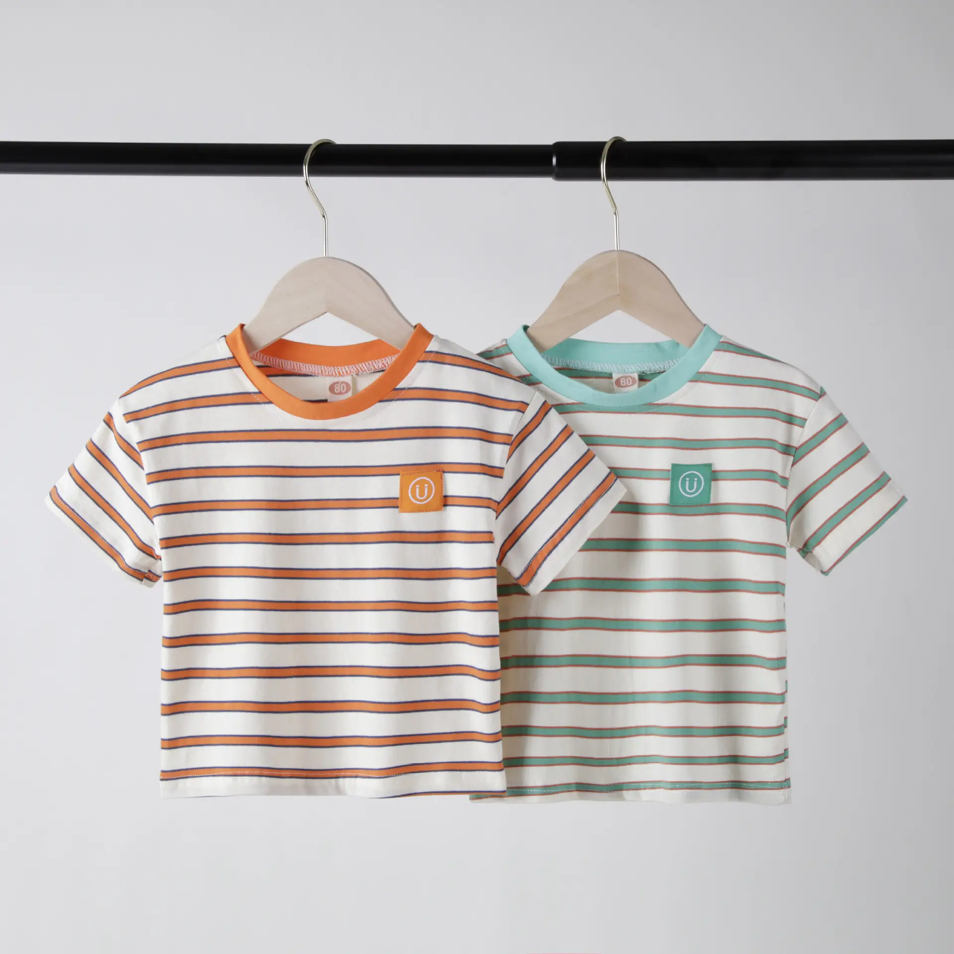 Kids Cotton Striped T-Shirt Short Sleeve Summer — feature 5