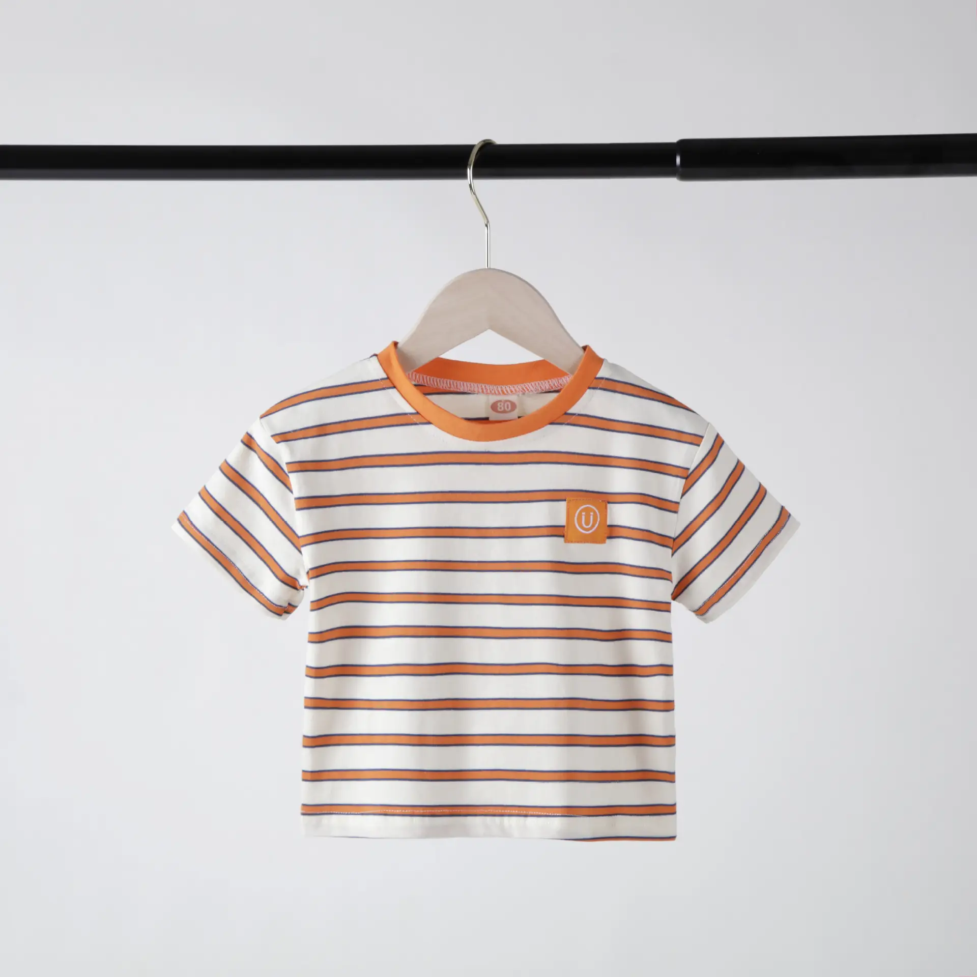 Kids Cotton Striped T-Shirt Short Sleeve Summer - Image 2
