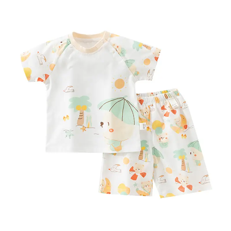 Boys Cotton T-Shirt Shorts Set Summer Lightweight - Image 6