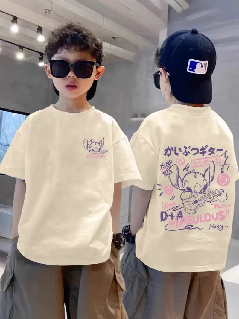 100% Cotton Boys T-shirt Medium Large Summer 2025 - Image 13