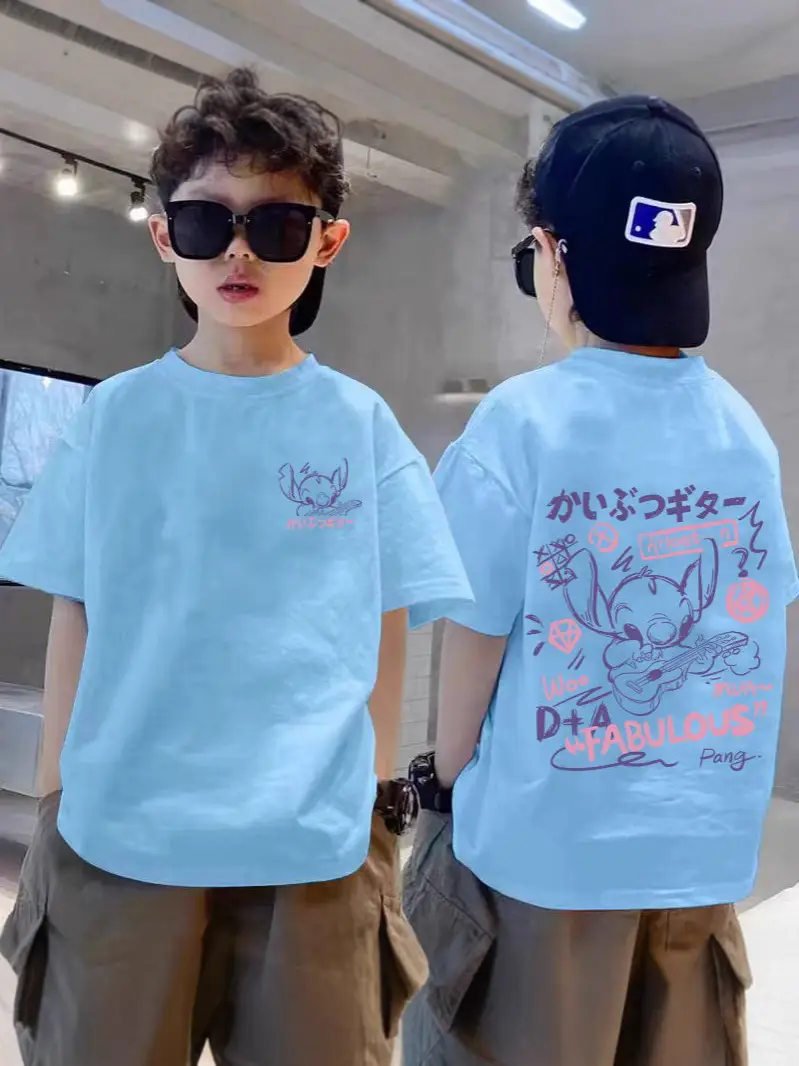 100% Cotton Boys T-shirt Medium Large Summer 2025 - Image 14