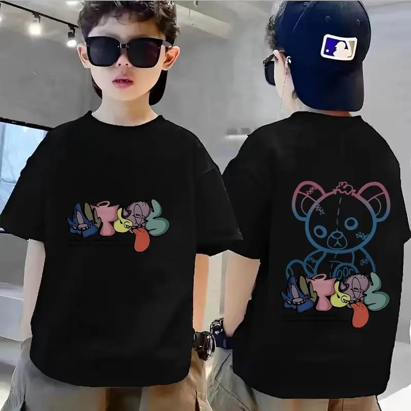 100% Cotton Boys T-shirt Medium Large Summer 2025 - Image 12