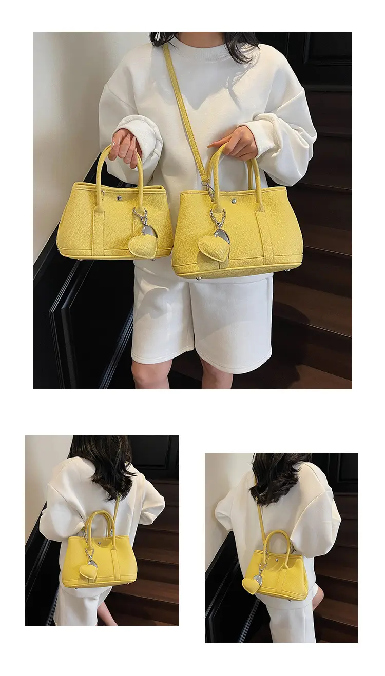 Women Yellow Korean Retro Bucket Bag 2025 Spring New Fashion — feature 12