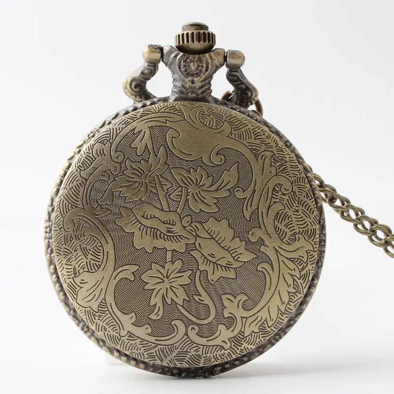 Enamel Pocket Watch Necklace with Blue & White Porcelain Design — feature 7