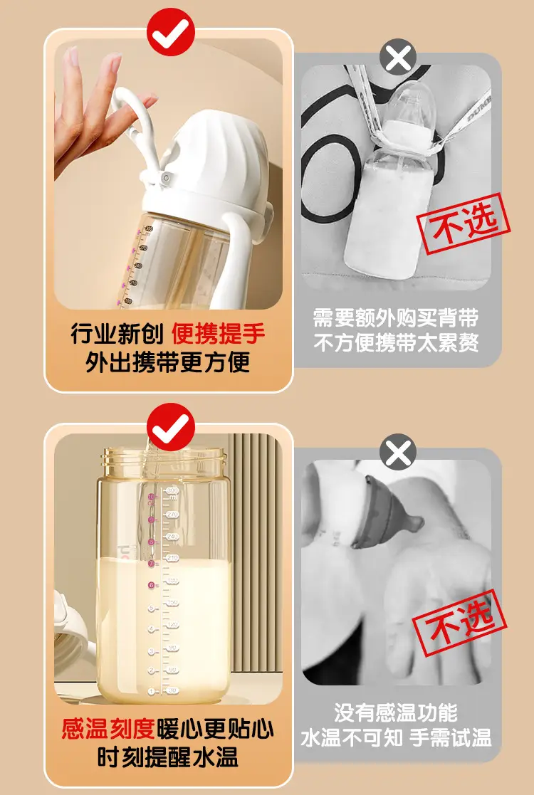 Baby drinking cup baby straw drinking bottle 6 months 1/2/3 years old PPSU bottle flip cap drinking cup — feature 13