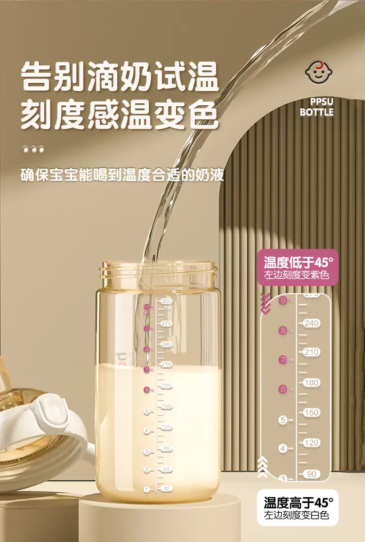 Baby drinking cup baby straw drinking bottle 6 months 1/2/3 years old PPSU bottle flip cap drinking cup — feature 15