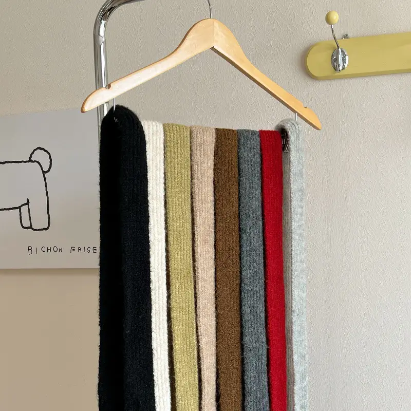 Warm Wool Scarf Black Belt Decor Winter Autumn - Image 8