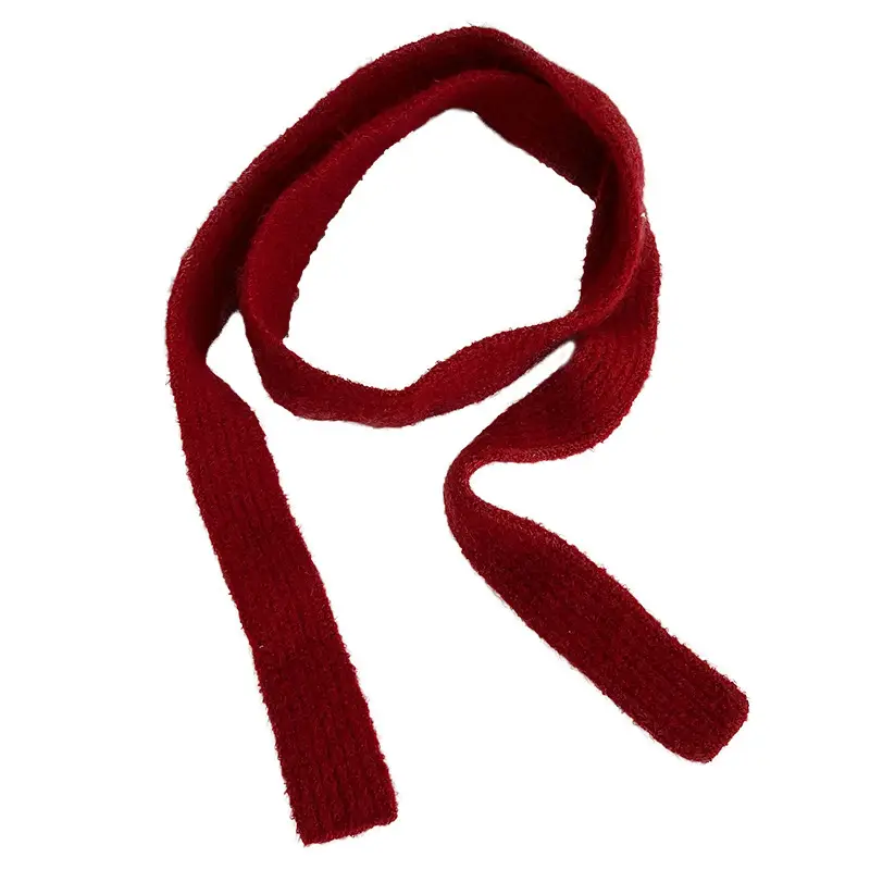 Warm Wool Scarf Black Belt Decor Winter Autumn - Image 9