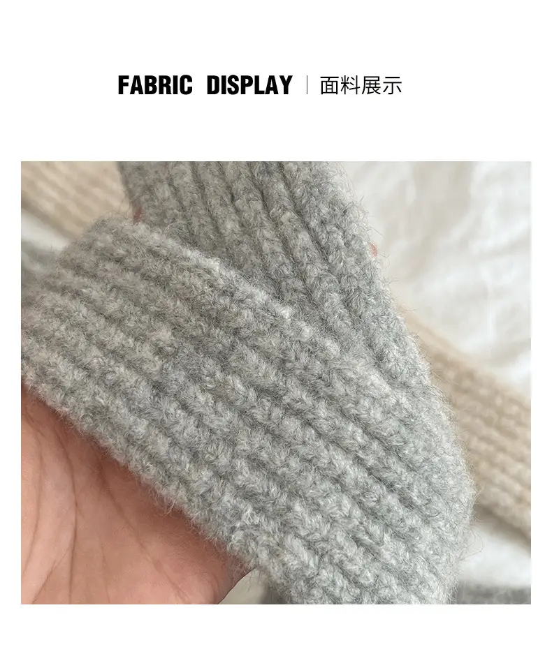 Warm Wool Scarf Black Belt Decor Winter Autumn — feature 4