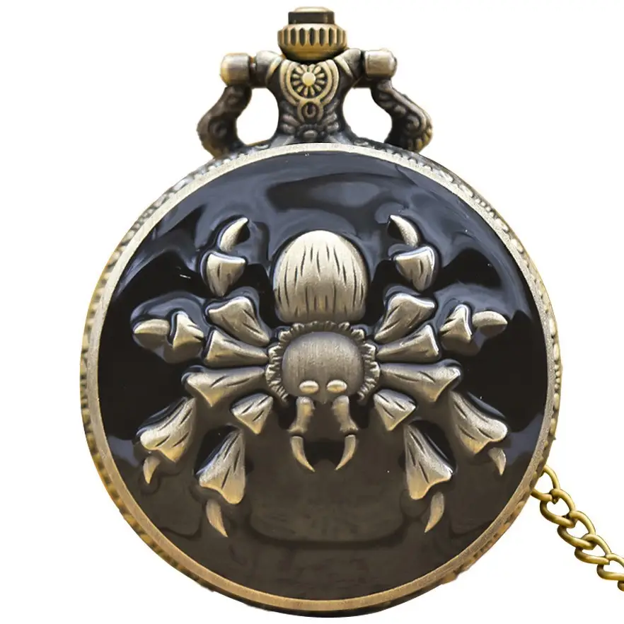 Retro Large Pocket Watch Black Scorpion Design - Image 3