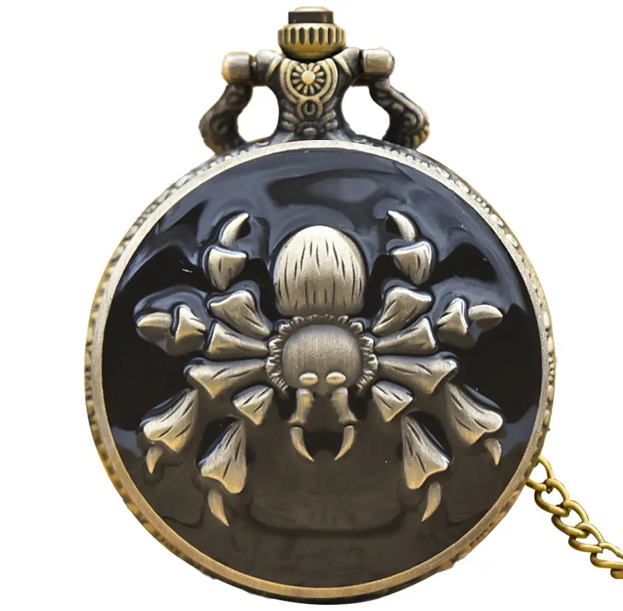 Retro Large Pocket Watch Black Scorpion Design - Image 2