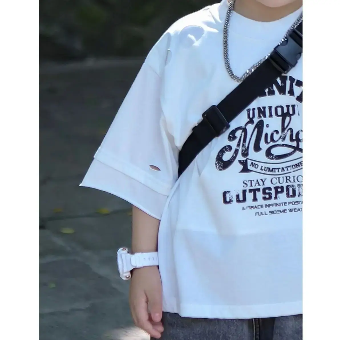 Men's 2-Piece Summer T-Shirt & Denim Pants Set — feature 10