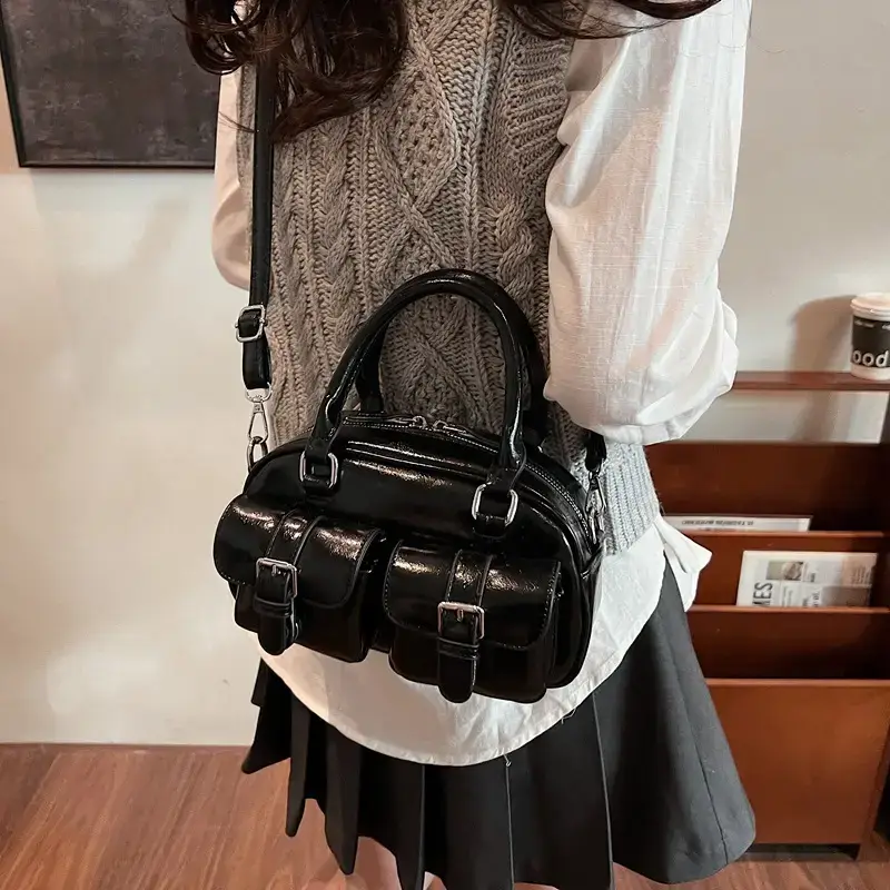 Pink Hand-Carry Multi-Pocket Travel Bag for Women - Image 10