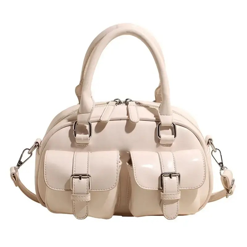 Pink Hand-Carry Multi-Pocket Travel Bag for Women - Image 2