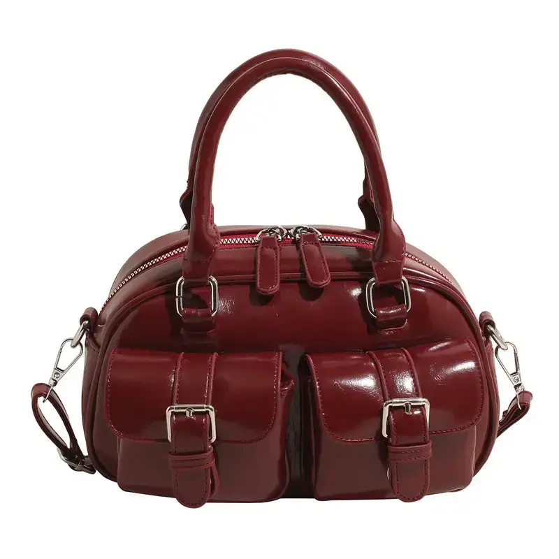 Pink Hand-Carry Multi-Pocket Travel Bag for Women - Image 3