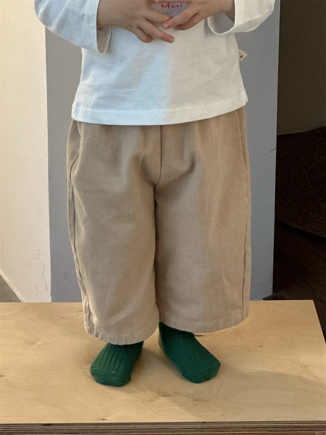 Kids Korean Style Autum Letter T-Shirt Pants Set - Image 2