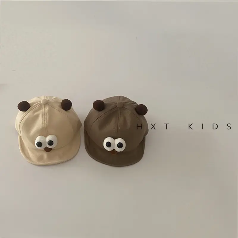 Baby Soft Beanie Cap with Big Eyes Sunshade Hat - Image 6