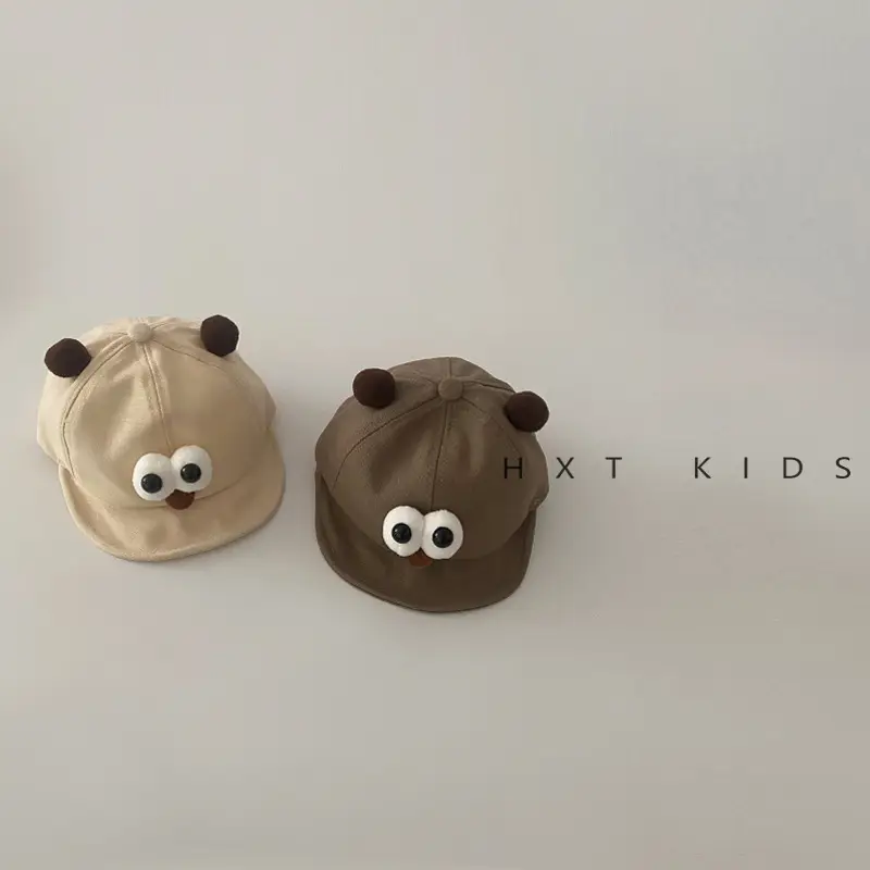 Baby Soft Beanie Cap with Big Eyes Sunshade Hat - Image 7