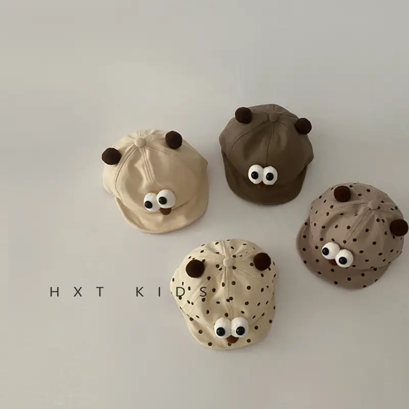 Baby Soft Beanie Cap with Big Eyes Sunshade Hat - Image 8