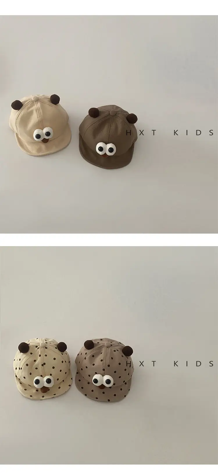 Baby Soft Beanie Cap with Big Eyes Sunshade Hat — feature 2