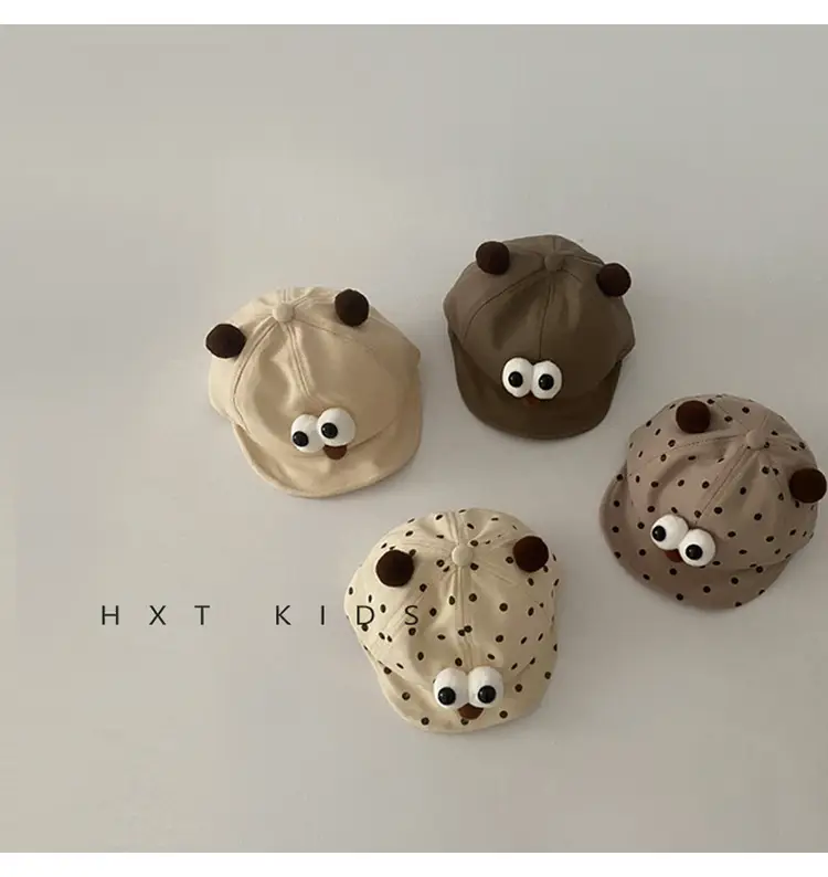 Baby Soft Beanie Cap with Big Eyes Sunshade Hat — feature 3