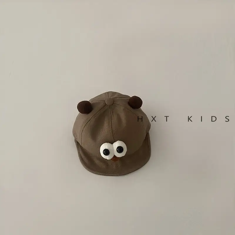 Baby Soft Beanie Cap with Big Eyes Sunshade Hat - Image 2